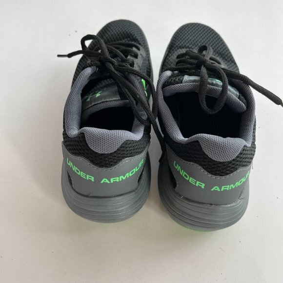 Under Armour UA Running shoes GS Surge 2 Black‎ Green Youth Size 5 Womens… - Picture 4 of 6